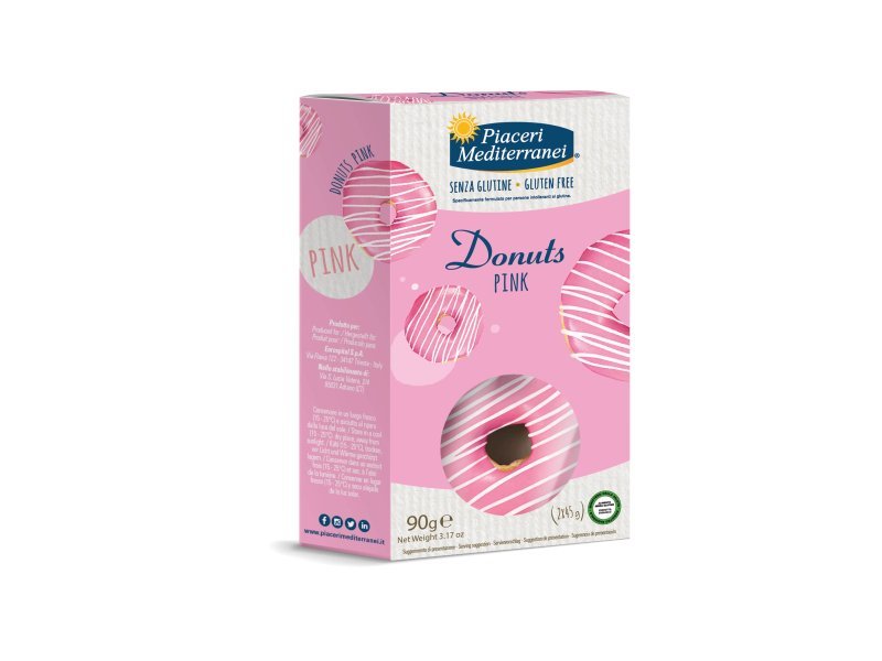 PIACERI Donuts różowy 90g (2x45g). Produkt bezglutenowy