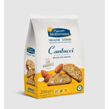 PIACERI Cantucci, cookies with almonds 200g. Gluten-free product