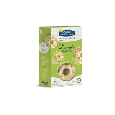 PIACERI Donuty w polewie białej z pistacjami  90g (2x45g). Produkt bezglutenowy