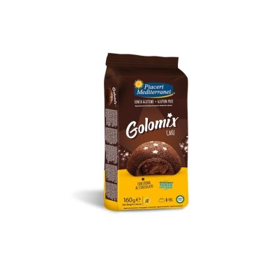 PIACERI Golomix, ciastko z nadzieniem czekoladowym 160g (4x40g). Produkt bezglutenowy