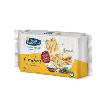 PIACERI Crackers with rosemary 200g (6 mini portions). Gluten-free product
