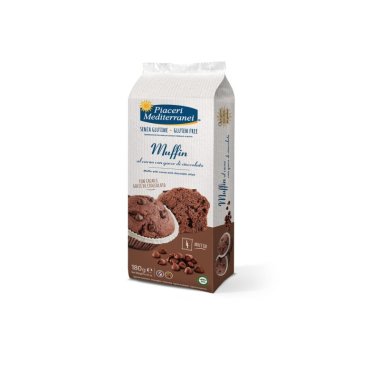 PIACERI Muffiny kakaowe z kawałkami czekolady 180g 4x45g. Produkt bezglutenowy