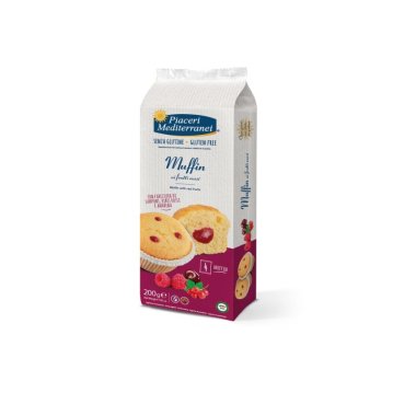 PIACERI Muffins with forest fruit filling 200g 4 pieces. Gluten-free product
