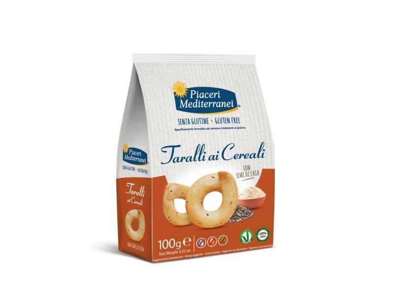 PIACERI Taralli rusks with chia 100g. Gluten-free product