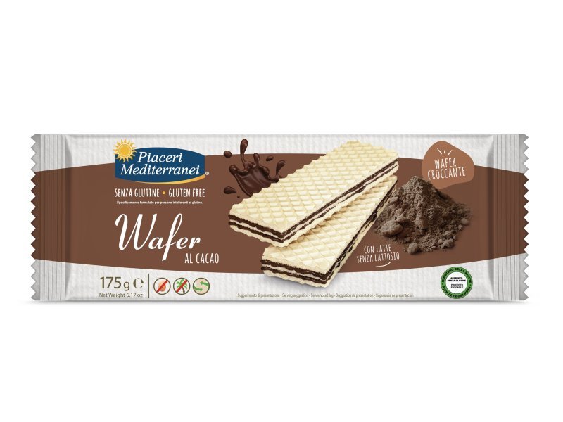 PIACERI wafers with cocoa filling 175g. Gluten-free product