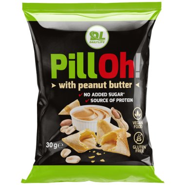 Daily life Pilloh Rice wafers 30g with peanut butter. Gluten-free product