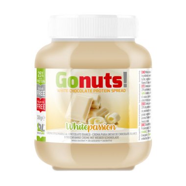 Go Nuts White cream 350g with chocolate protein paste. Gluten-free product