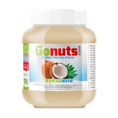 Go Nuts Cream with tropical flavor 350g with shea butter enriched with protein. Gluten-free product