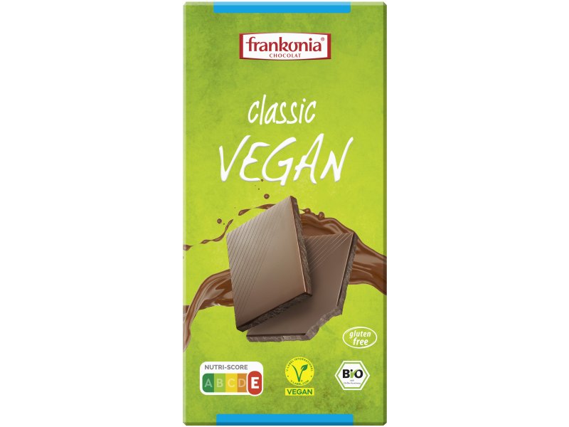FRANKONIA BIO Wegańska czekolada mleczna 100g. Produkt bezglutenowy