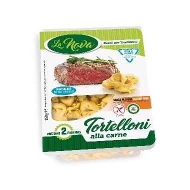 LA NOVA Gluten free tortellini with meat 250g. Gluten free product.