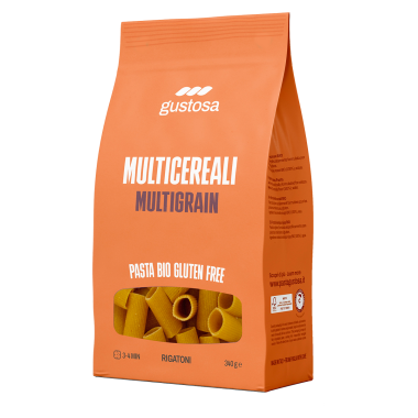 PASTA GUSTOSA Caserecce pasta made with multigrain flour 340g. Gluten free product.
