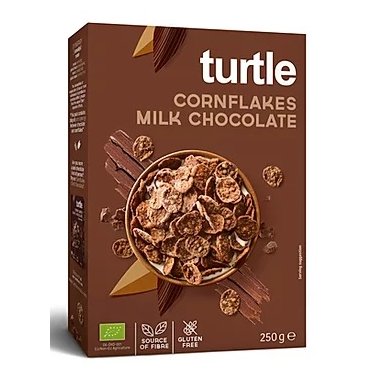 TURTLE BIO Cornflakes with milk chocolate coating 250g. Gluten-free product