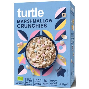 TURTLE BIO cereal crisps with marshmallows 300g. Gluten-free product