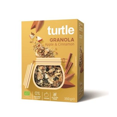 TURTLE BIO granola apple-cinnamon 350g. Gluten-free product
