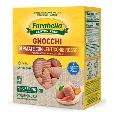 FARABELLA - Potatoe gnocchi with red lentils 500 g. Gluten-free product