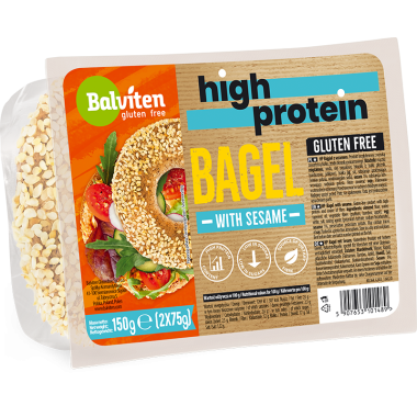 High Protein Bagels with Sesame 2x75g. Gluten-free product