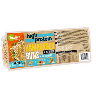 High Protein Hamburger buns with sesame 2x85g. Gluten-free product