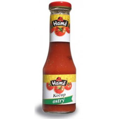 Ketchup pikantny -szklana butelka 300g. Produkt bezglutenowy