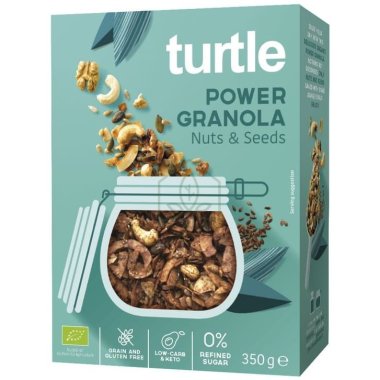 TURTLE BIO Granola Orzechy i Nasiona 350g. Produkt bezglutenowy