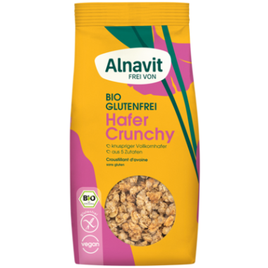 ALNAVIT BIO Granola owsiana chrupiąca 300G. Produkt bezglutenowy.