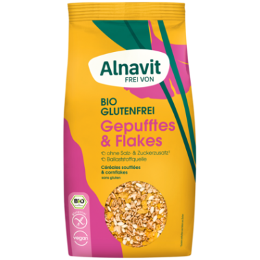 ALNAVIT BIO Puffs & Flakes 200G. Gluten free product.