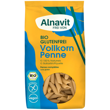 ALNAVIT BIO Penne pełnoziarniste 250G. Produkt bezglutenowy.