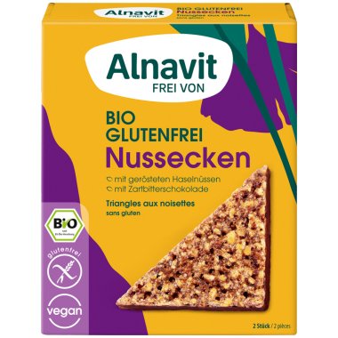 ALNAVIT BIO Nutty Triangles 150G. Gluten free product