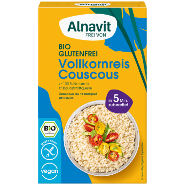 ALNAVIT BIO Kus-kus ryżowy pełnoziarnisty 300G. Produkt bezglutenowy.
