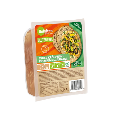 [WYPRZEDAŻ] Chleb Królewski z ziarnami PREMIUM 250g Produkt bezglutenowy