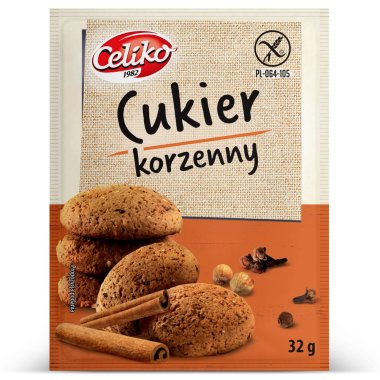 Celiko. Cukier korzenny 32g. Produkt bezglutenowy