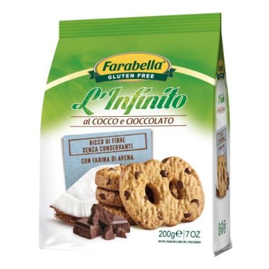 FARABELLA - Infinito, chocolate and coconut eight cookies 200g. Gluten-free product
