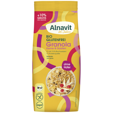 ALNAVIT BIO buckwheat granola 330G. Gluten-free product.