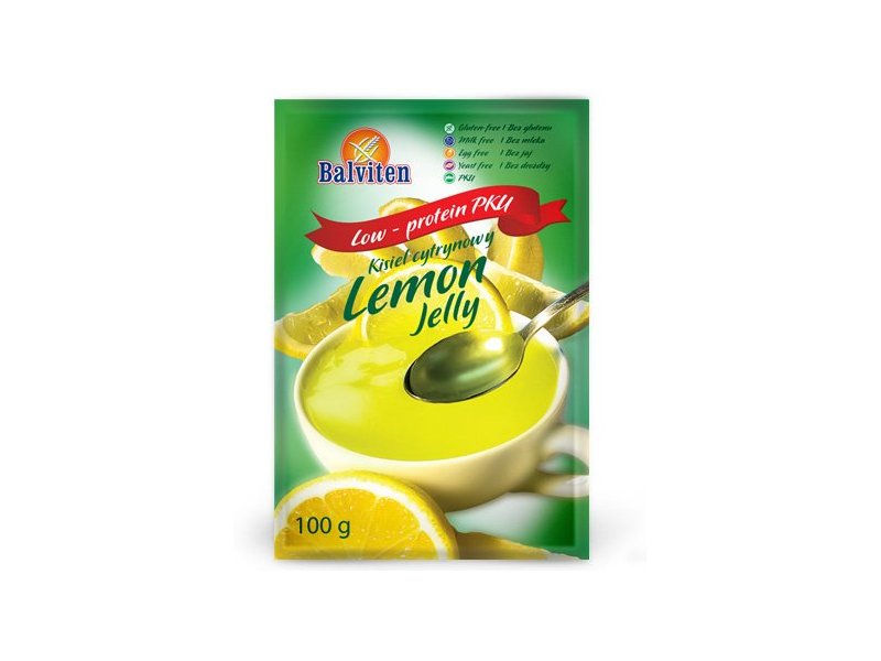 Lemon jelly 100g. Naturally gluten-free, low-protein product PKU