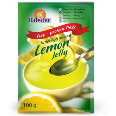 Lemon jelly 100g. Naturally gluten-free, low-protein product PKU