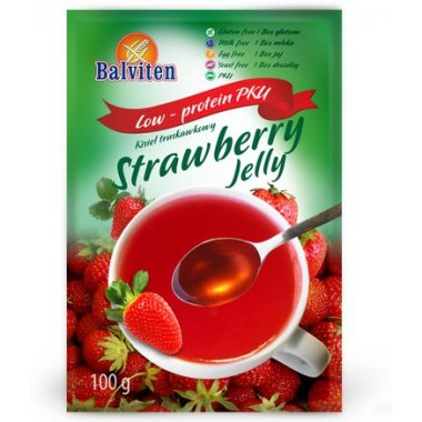 Strawberry jelly 100g. Naturally gluten-free product, low-protein PKU