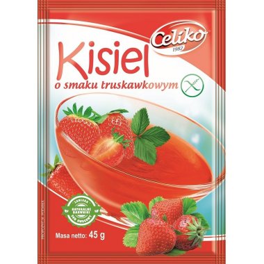 CELIKO Kisiel o smaku truskawkowym 40g. Produkt bezglutenowy