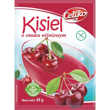 CELIKO Kisiel o smaku wiśniowym 40g. Produkt bezglutenowy