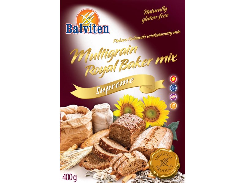Royal Baker multigrain 400g. Gluten-free product