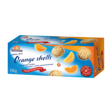 Orange shells biscuits 150g. Gluten-free product