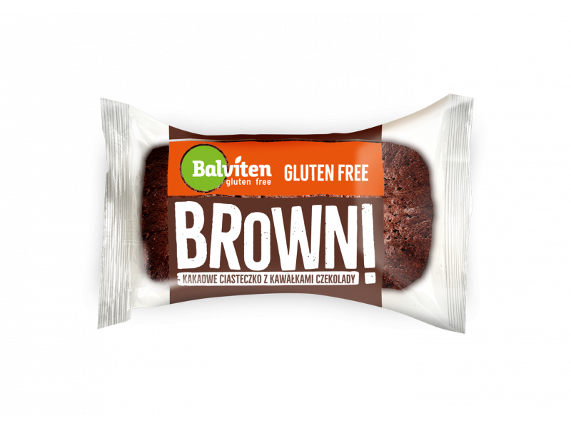 Browni – kakaowe ciasteczko z kawałkami czekolady 65g. Produkt bezglutenowy