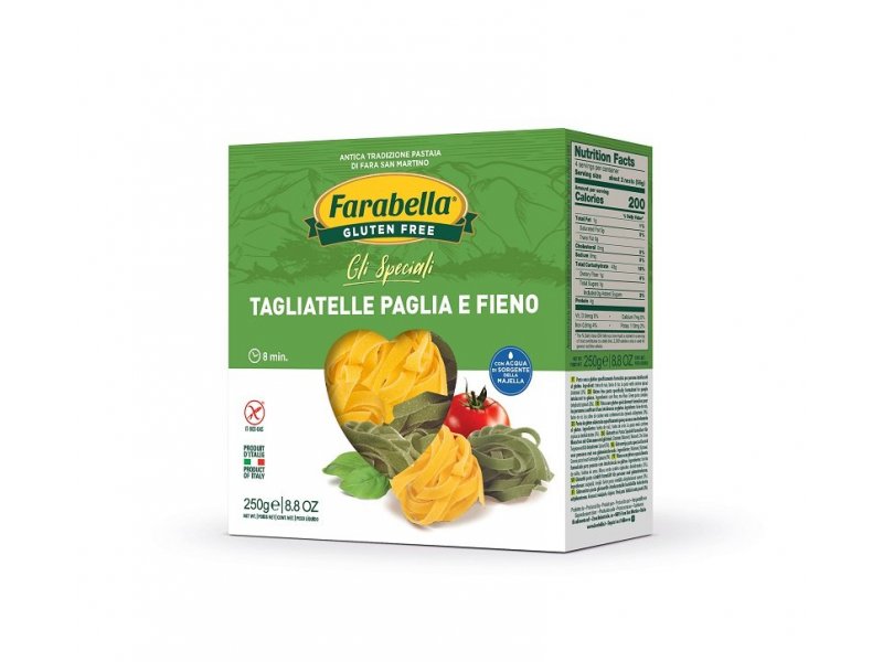 FARABELLA - Makaron Tagliatelle ze szpinakiem 250g. Produkt bezglutenowy