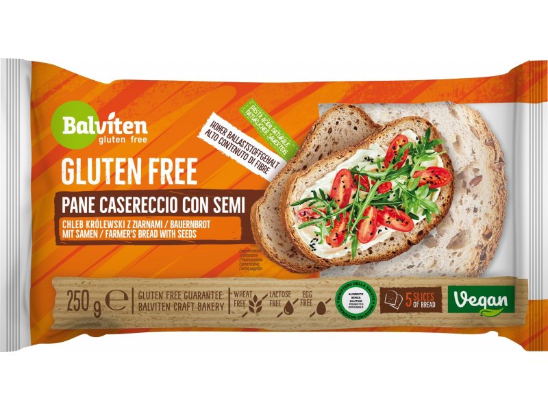 Pane Casereccio con semi bread 250g. Gluten-free product