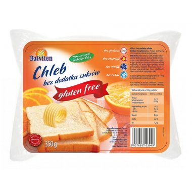 [WYPRZEDAŻ] Chleb bez dodatku cukrów 350g. Produkt bezglutenowy