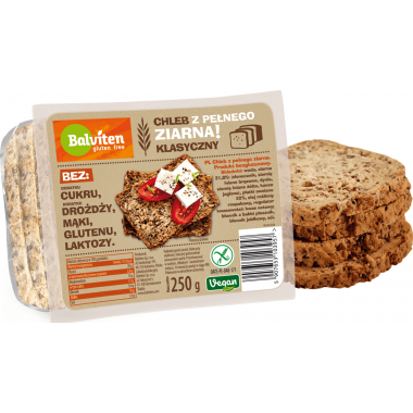 Whole grain bread 250g. Gluten-free product