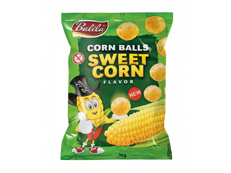 BALILA Corn crisps balls 35g. Gluten-free product