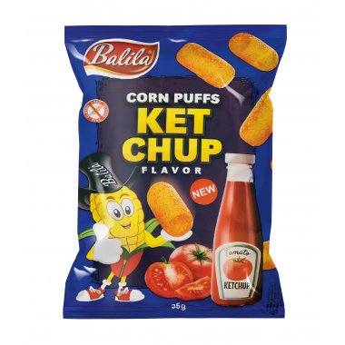 BALILA Corn crisps with ketchup flavour 35g. Gluten-free product