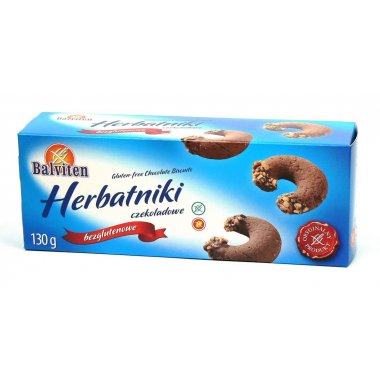 [WYPRZEDAŻ] Herbatniki czekoladowe 130g. Produkt bezglutenowy