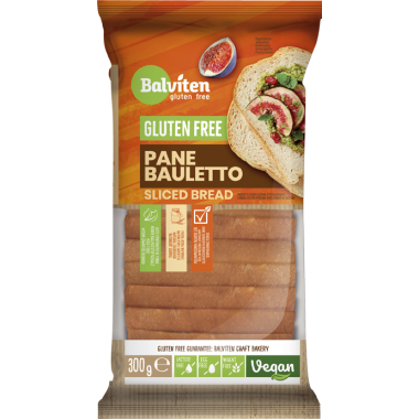 Pane Bauletto. White sliced bread 350g. Gluten-free product