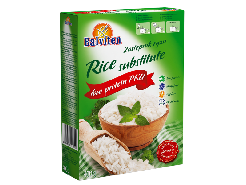 Rice Substitute - niskobiałkowy zastępnik ryżu PKU 400g