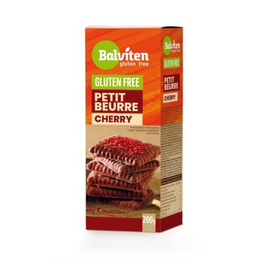 Cocoa-coated butter biscuits with freeze-dried cherries 200g. Gluten free product